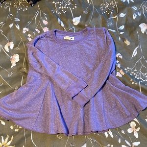 Tucker and Tate glittery peplum shirt